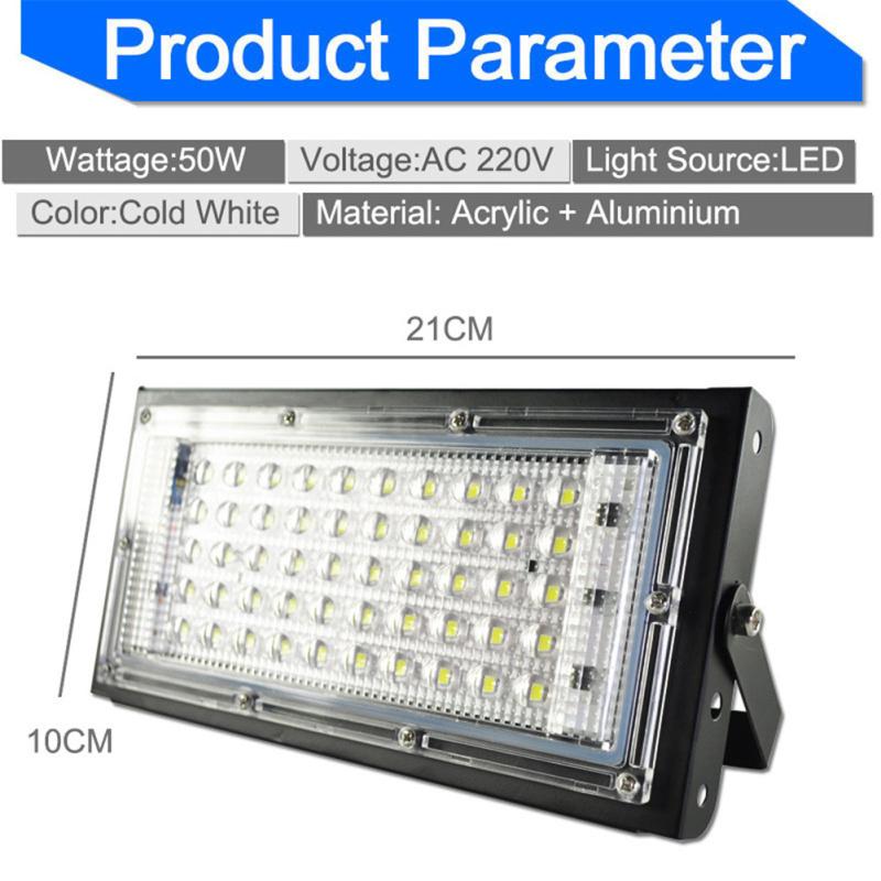Led Floodlight 50w 220v Outdoor Waterproof Energy Conservation Yard Football Garden Light
