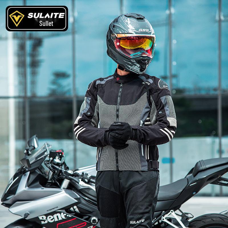 SULAITE Men's Four Seasons Anti-Fall Racing & Off-Road Breathable Motorcycle Suit