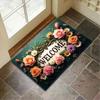 Добро пожаловать Цветочный Входной Коврик Домашний Декор Ковер Внутри Снаружи Напольный Коврик Гостиная Спальня Ванная Кухня Коврик