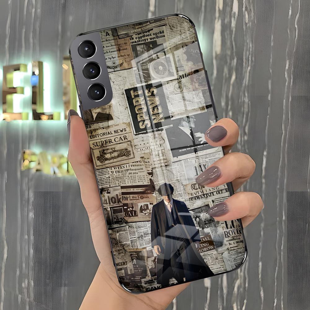 Чехол для телефона с изображением из фильма «Острые козырьки» для Samsung S26 S25 Plus S20 S20 Plus S22 Ultra S23 FE S21 Plus S21 Ultra Стеклянная крышка