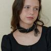 AMONG A ORGANZA RIBBON SCARF_BLACK