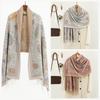 Luxury Winter Warm Thick Women Scarf Jacquard Paisley Hijab Foulard Cashmere Tassel Shawl Wraps Pashmina Muslim Blanket