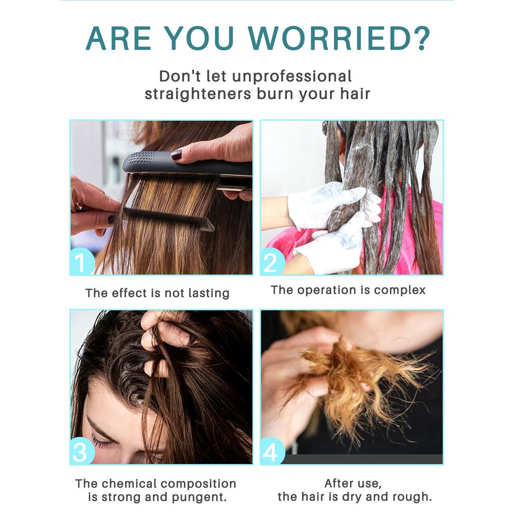 Лечебный крем для кератинового выпрямления волос — гладкие и выпрямляющие волосы, питательная дозировка для шелковистых и послушных волос, 50 ​​г