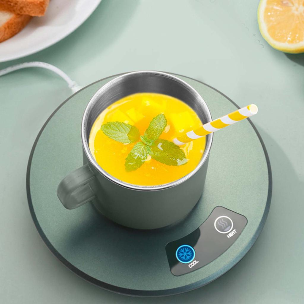 Heating and Cooling Coaster Coffee Tea Beverage Cans Cooler & Warmer for Office Tea Coffee Heater