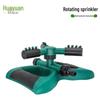 Вращающаяся на 360° трехсторонняя садовая дождевальная головка для полива газона