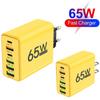 65W USB Type C Charger 6 Port PD Type C Fast Charging Wall Adapter for iPhone 13 14 15 Samsung Xiaomi Huawe Mobile Phone
