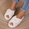 New Fashion Design Women Winter House Furry Slippers Fluffy Faux Fur Home Slides Flat Fashion Indoor Floor Shoes Ladies Flip Flops