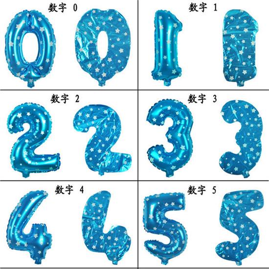 16 32 Inch Big Foil Helium Number Balloon 0-9 Figures Birthday Party Decorations Kid Wedding Balloon