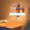 Christmas Campfire Flickering Nightlight Plug Into Wall 3D Decorative Night Light Cartoon Campfire Lamp for Bedroom Bathroom