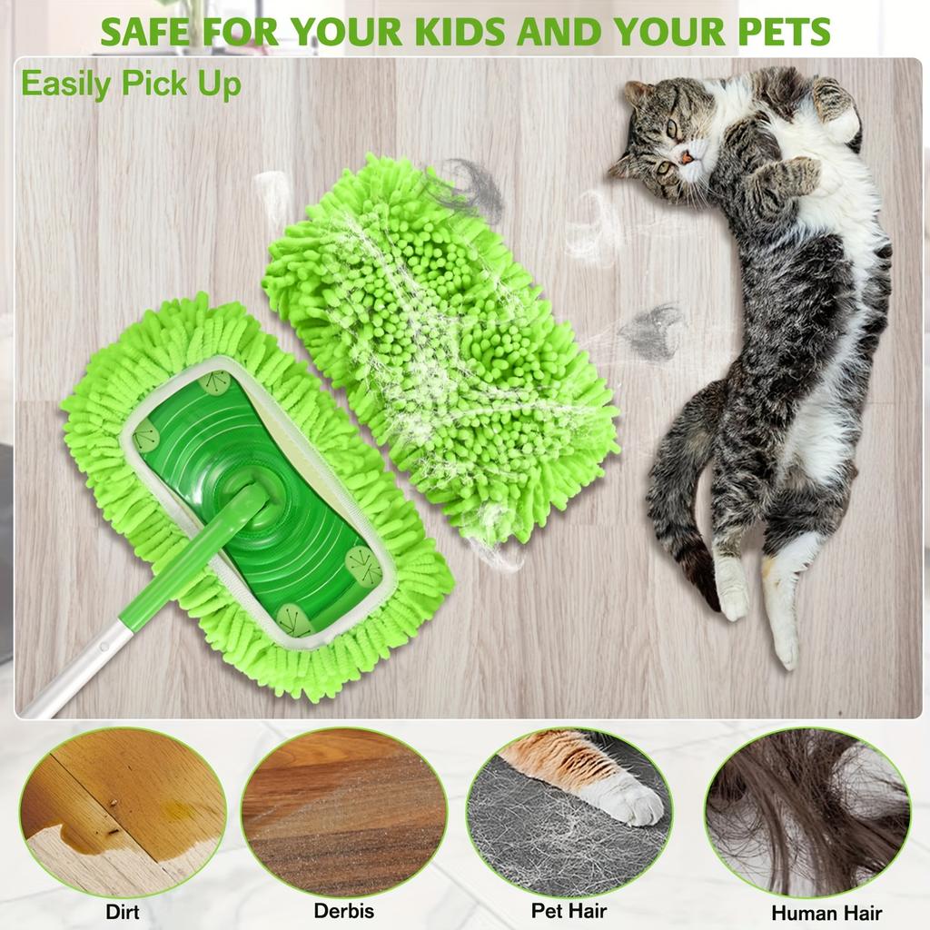 Microfiber Mop Pads for Sweeper - Super Absorbent Knit Fabric, Reusable Cleaning Cloths