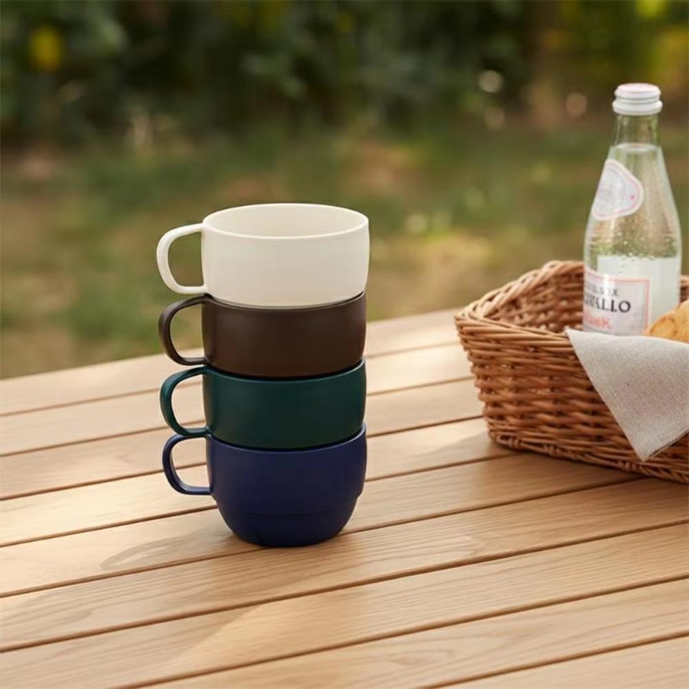 6PCS Microwave-safe Plastic Coffee Cup Thickened Family Tea Cup Durable Drink Cup  Kindergarten