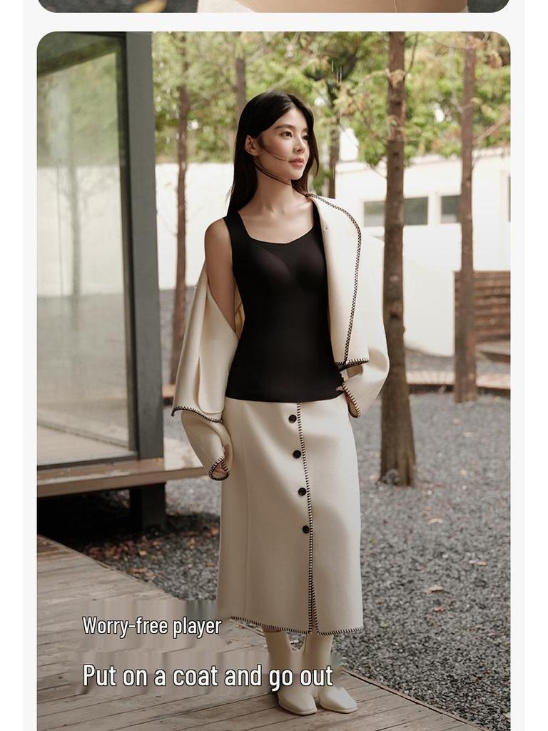 Seamless Fleece Shaping Vest: Flannel Warmth, Abdomen Control, Bra-Free Support for Women