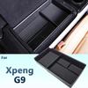 Для автомобиля Xpeng G9 Ящик для хранения подлокотника Органайзер центральной консоли Контейнер Лоток для монет Ящик для хранения очков Аксессуары с резиновой прокладкой из АБС