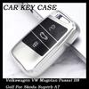 Новый мягкий ТПУ чехол для ключа дистанционного управления автомобилем, держатель, оболочка, брелок для Volkswagen VW Magotan Passat B8 Golf для Skoda Superb A7, аксессуары