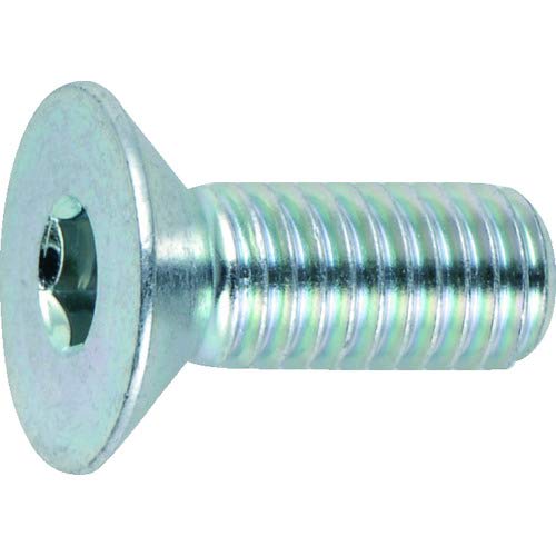 TRUSCO B773-0408 Hexagon Socket Head Flat Head Bolt Trivalent White Fully Screwed M4 X 8 25 Pieces