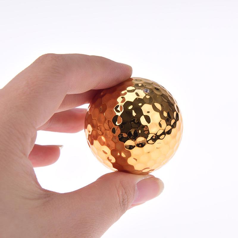 1 шт. мячи для гольфа Novel Ball Golf Equipment Gold Color