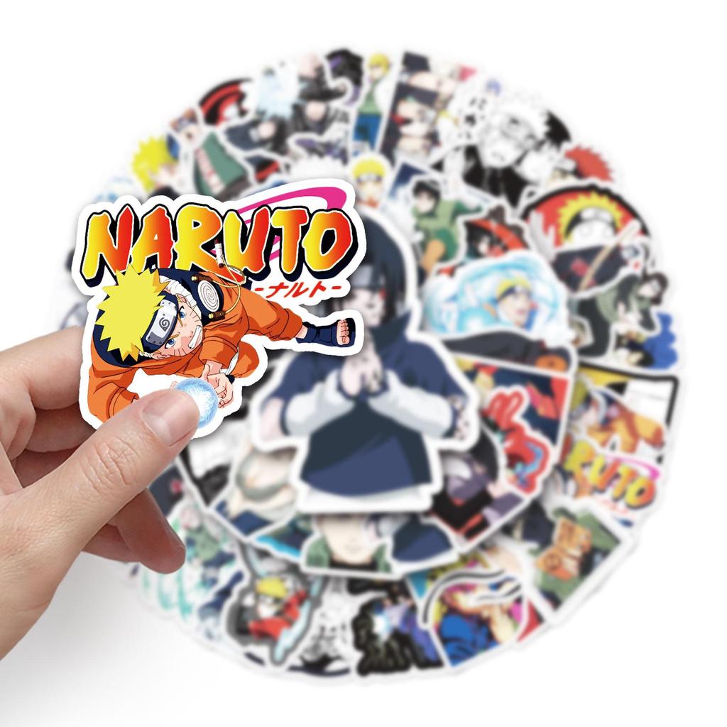 Набор из 54 аниме-стикеров Наруто: Водонепроницаемые украшения для ноутбуков, автомобилей, гитар и чемоданов
