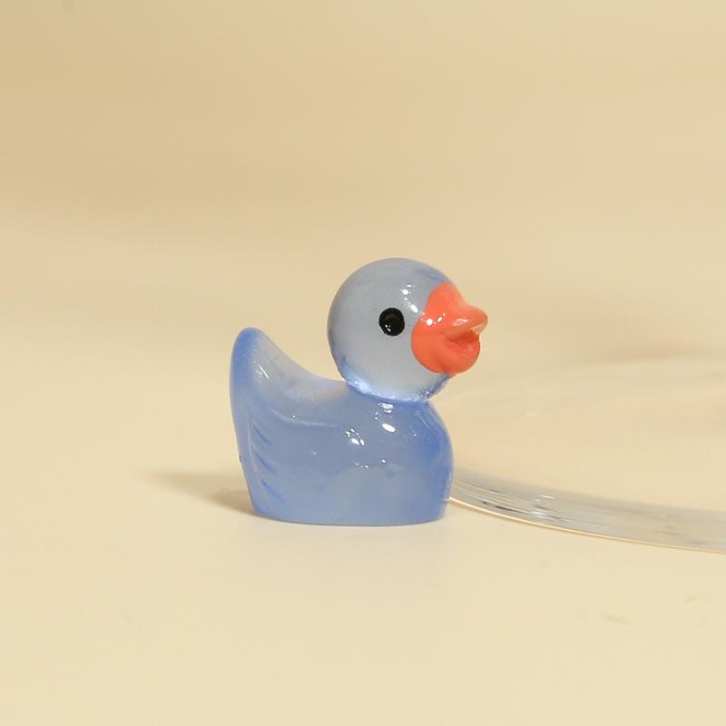 Miniature Colorful Luminous Duck Resin Ornaments for Micro Landscape and Moss Decor
