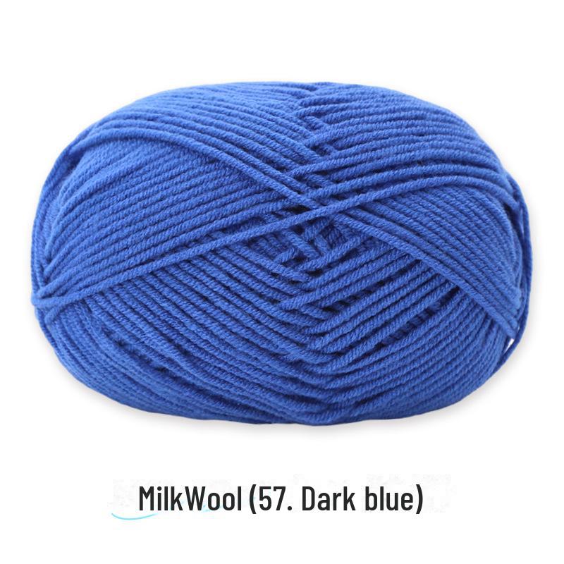 4-Strand Combed Milk Cotton Yarn Ball for DIY Crochet: Doll Making & Baby Sweater/Scarf Kit