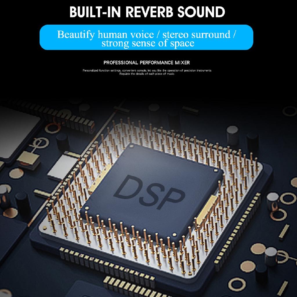 4-канальный Bluetooth DJ микрофонный аудиомикшер Contrl светодиодный цифровой дисплей потоковая передача музыки