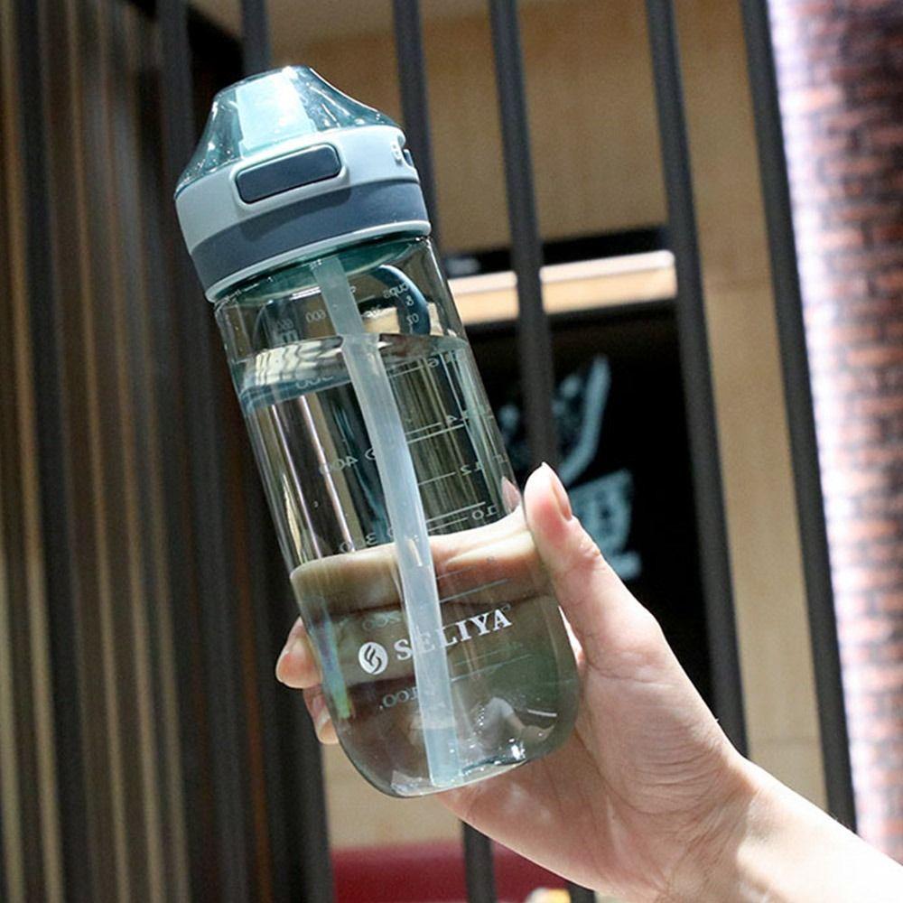 500/650ML Student School with Straw Sports Water Cup Water Bottle Multicolor Plastic Bottle