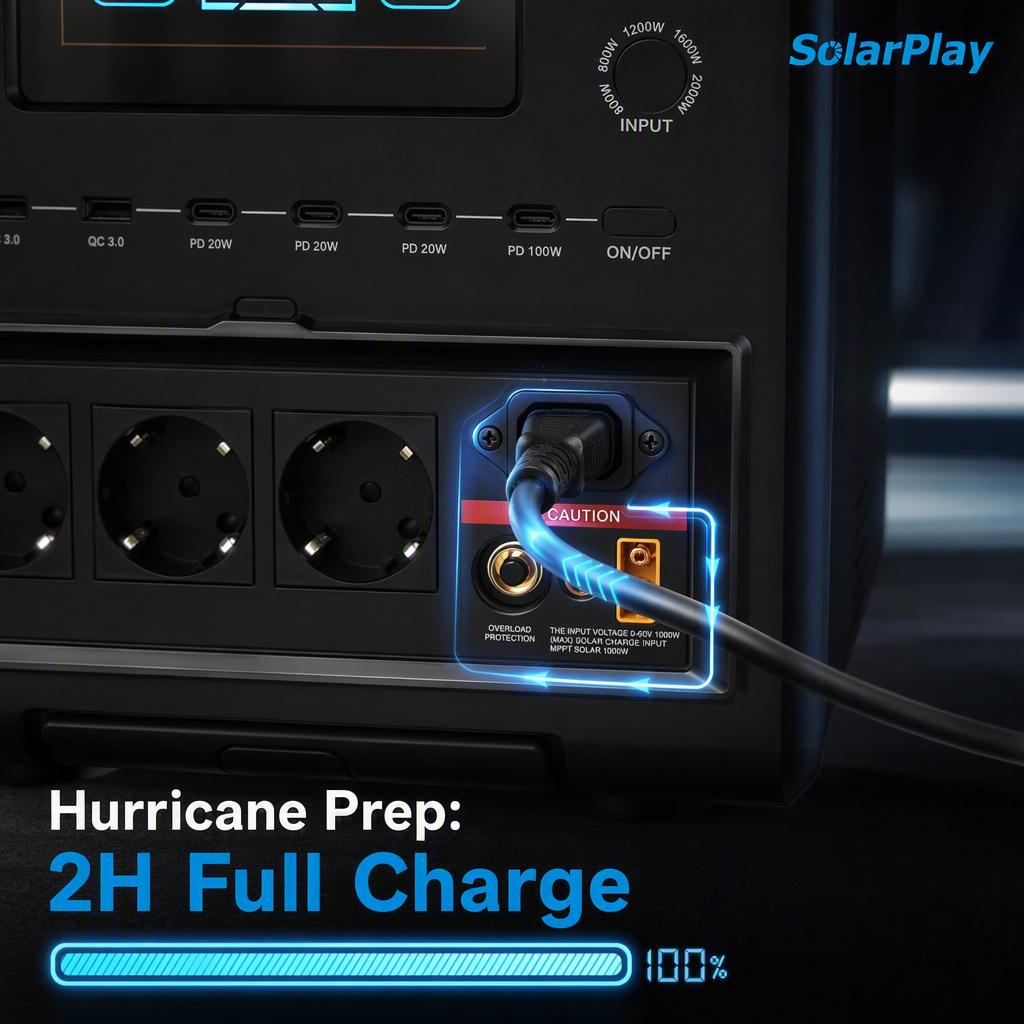 Solarplay 3840Wh Solar Generator 3600W Portable Power Station 400W Solar Panel 30% ITC Eligible Home Backup
