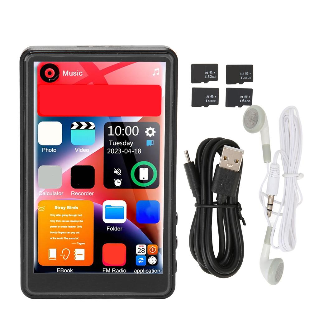 Портативный MP3-плеер 1000 мАч Bluetooth 4-дюймовый Full Multifunction Поддержка записи для путешествий