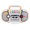 Kids Wood Sensory Board Sound Recorder Shape Educational Analog Tape Recorder Sensory Toy With LEd