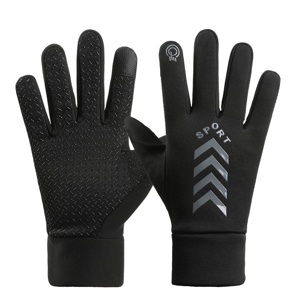 Теплые перчатки для осени и зимы, уличные велосипедные перчатки для мужчин, плюс бархат, ветрозащитные и холодостойкие, студенческие альпинистские перчатки с сенсорным экраном