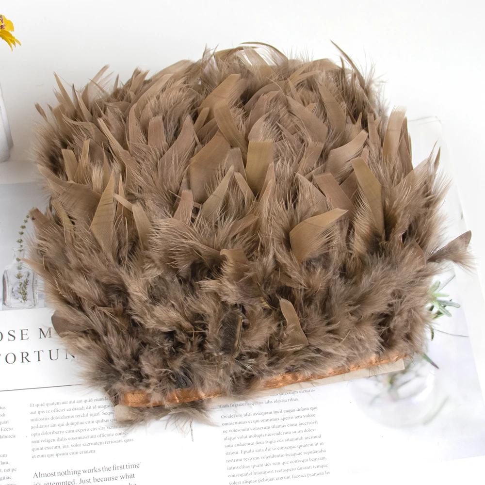 Feather White Turkey Feathers Trim 10-15cm/4-6inch Natural Feather Ribbon for Sewing Clothing Fringe Plumes Wedding Decoration