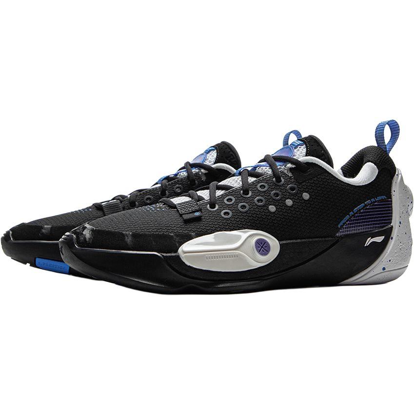 Li Ning Wade All City 13 Удобные Мягкие Нескользящие Износостойкие Поддерживающие Низкие Баскетбольные Кроссовки Детские баскетбольные кроссовки Черный YKBV010-1