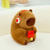 Packet Capybara Red The God Of Wealth Plush Toy Cartoon Stuffed Doll Kids Gift