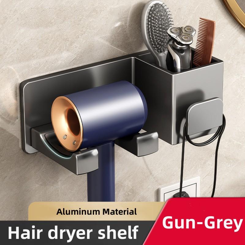 Настенный держатель для фена Полки для ванной Подставка для бритвы и фена с ящиком для хранения Органайзеры для туалета