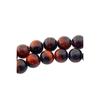 Нитка из 38 круглых бусин диаметром 10мм красный тигровый глаз яблочко.