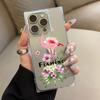 Clear Square Back Tube Case Protection For iPhone 14 Pro Max 11 15 Plus 12 16 ProMax 13 Anti-Oxygen,Aesthetic Flamingos Pattern Casing