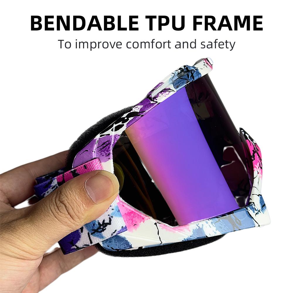 Мотоциклетные очки Велосипедные очки Очки для езды на открытом воздухе Внедорожные лыжи Спорт MX ATV Dirt Bike Гоночные очки Очки для мотокросса Велосипед Google