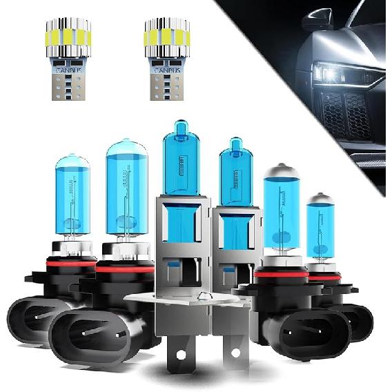 Halogen Headlights Fit For Nissan Altima 2019-2020 Headlight Bulbs,9005/H10/HB3 High Beam + H11/H8/H9 Low Beam Bright Front Car Lights,Plug And