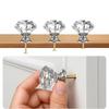 10pcs/pack Clear Crystal Cabinet Knobs,30mm Diamond Shape Pulls for Dresser & Drawer,Kitchen Bathroom Cabinets Handles Hardware