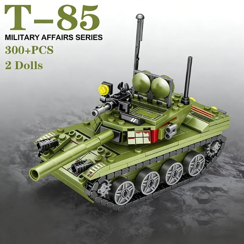 Военный основной боевой танк Т-85 Фигурки солдат Армейские солдаты Строительные блоки Детские игрушки Для детей Подарок мальчику
