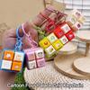 Keys Button Finger Keyboard Caps Cartoon Four-square Keychain Relaxing Clicker Toy