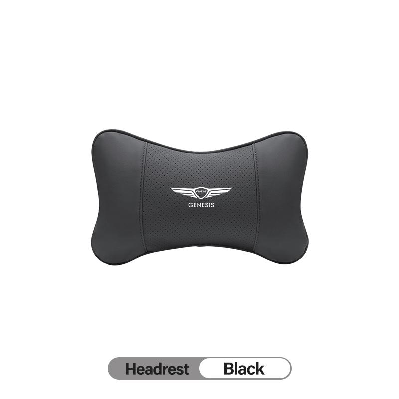 High-quality Leather Car Seat Headrest Memory Foam Comfort Pillow Auto Interior For Hyundai NLINE Genesis I30 I20 I10 Venue Getz PP37