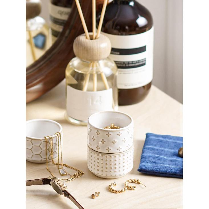 LE TAUCI Tealight Candle Holder, Embossed Ceramic Votive Candle Holders Bulk for Thanksgiving,Christmas, Wedding Table Centerpiece Decor, Set of 12,