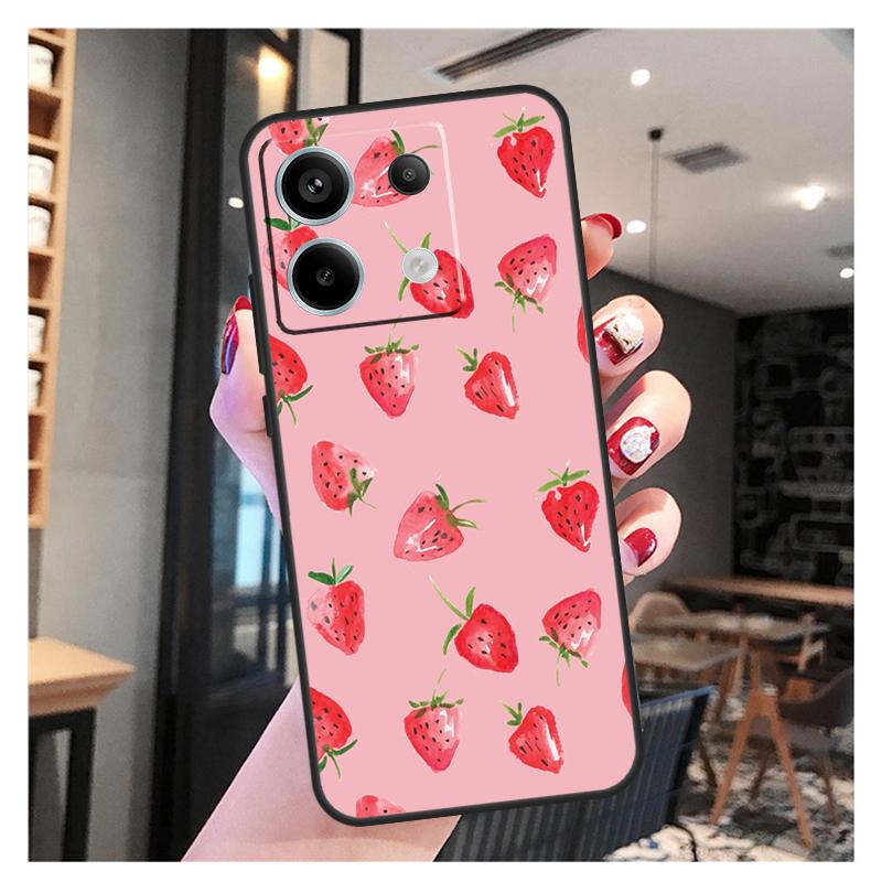 Милый чехол с клубникой для Xiaomi Redmi Note 13 Pro 12 11 9 10 12S 11S 10S 9S Redmi 13 12 10C 12C 13C чехол