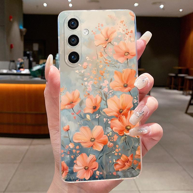 Case For Samsung Galaxy S23FE s23 fe SM-S711B SM-S711U1 Fashion Butterfly Flower Soft Transparent Silicone protective Phone Case