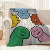 Blanket j-Jogumans Warm Soft Plush Blanket Dinosaur Cartoon for Sofa Living Room Office Cute Couple Bedroom Travel Gift Flannel
