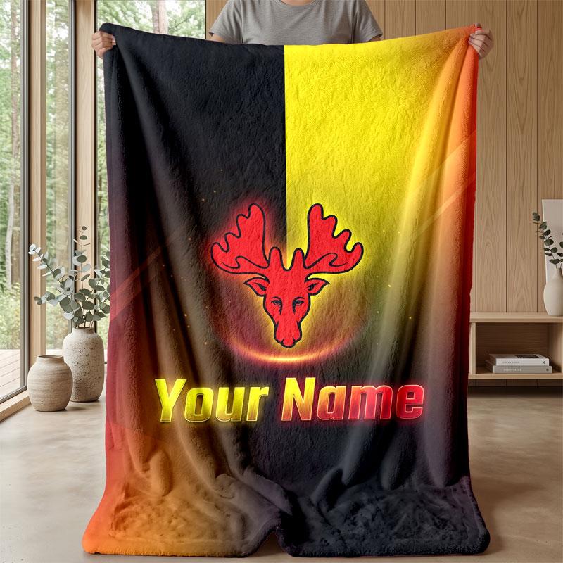 Watford FC Custom Name Text Flannel Blanket Soccer Logo Personalized Fleece Throw Blanket Special Gift For Sofa Bedroom Home