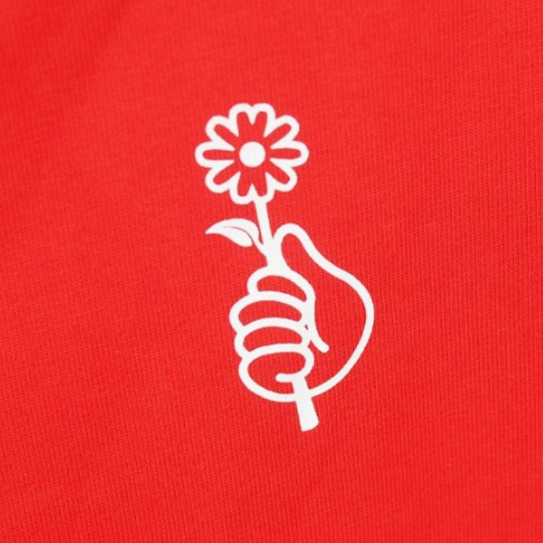 Puma Floral Short Sleeve T-Shirt Unisex Tops Red 578877-02