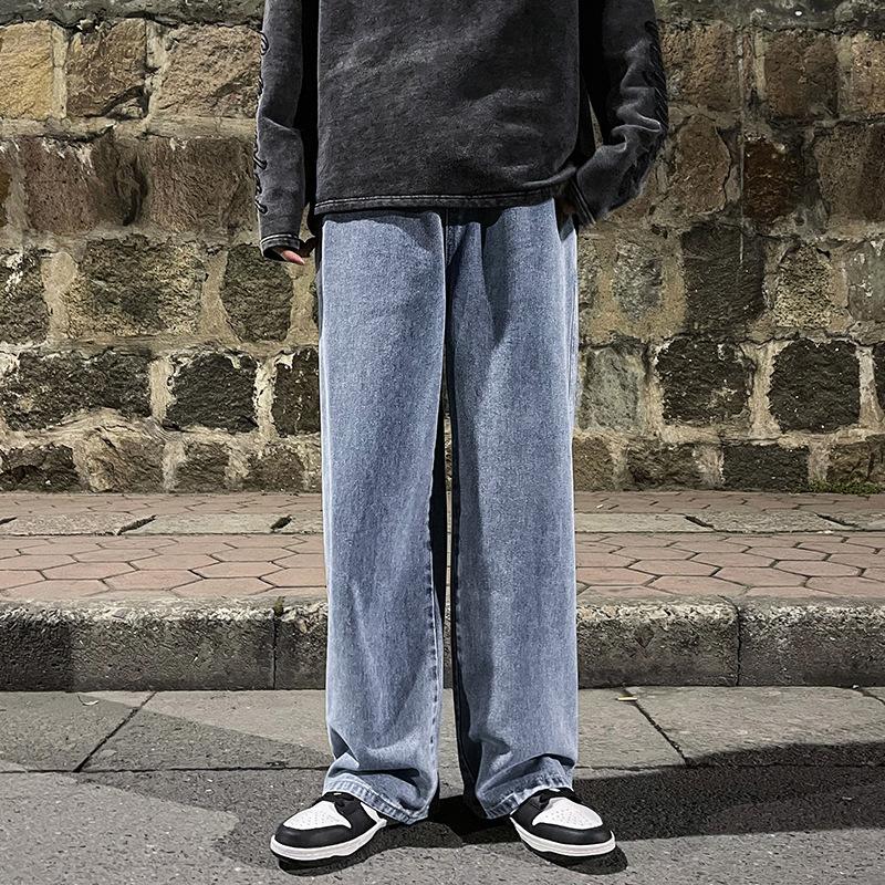 Мужские джинсы High Street Straight Loose Wide Leg Jeans Baggy Jeans Men's Jeans Корейская версия Casual Pants