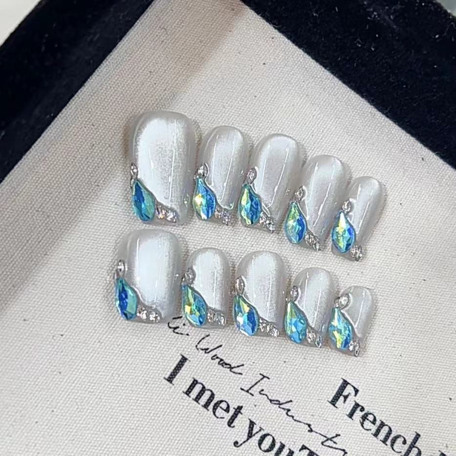 Чисто ручная работа Фототерапия Wear Armor Таблетки Mermaid Tear Wear Armor Готовый продукт Многоразовые накладки на ногти