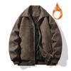 Мужская высококачественная свободная модная брендовая куртка для пар, мужская осенне-зимняя утолщенная кожаная куртка в стиле ретро в американском стиле